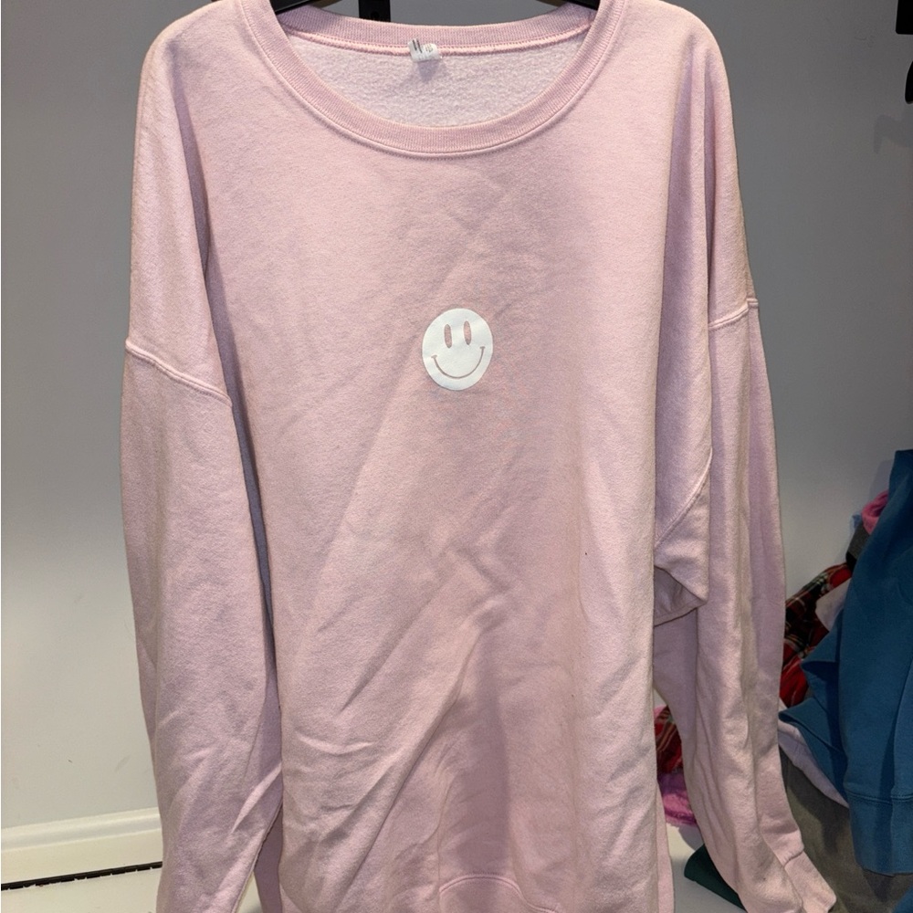 Pink Smiley Face Sweatshirt